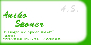 aniko sponer business card